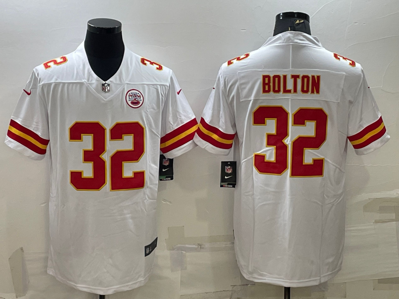 Men's Kansas City Chiefs #32 Nick Bolton White Vapor Untouchable Limited Stitched Football Jersey Men's Kansas City Chiefs #32 Nick Bolton White Vapor Untouchable Limited Stitched Football Jersey